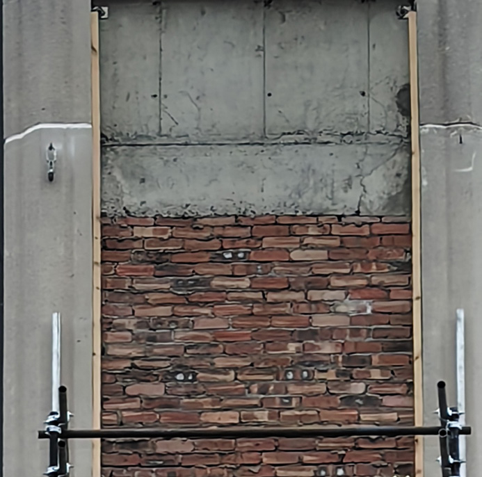Existing exposed fabric